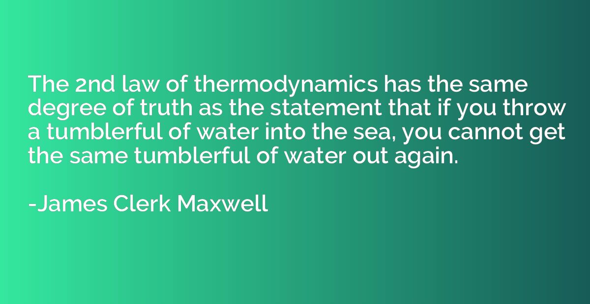 The 2nd law of thermodynamics has the same degree of truth a