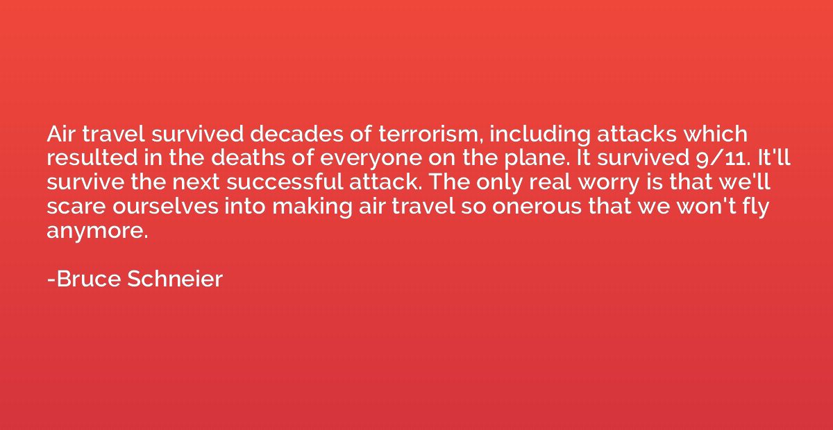 Air travel survived decades of terrorism, including attacks 