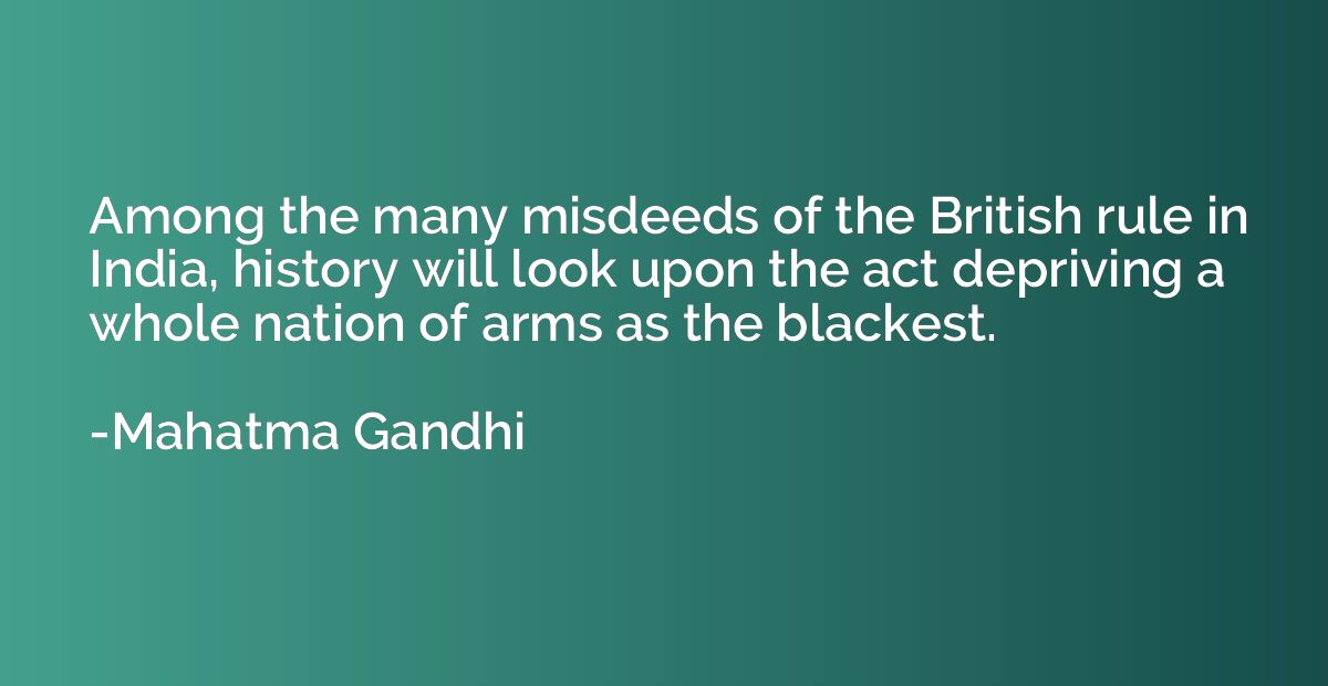 Among the many misdeeds of the British rule in India, histor