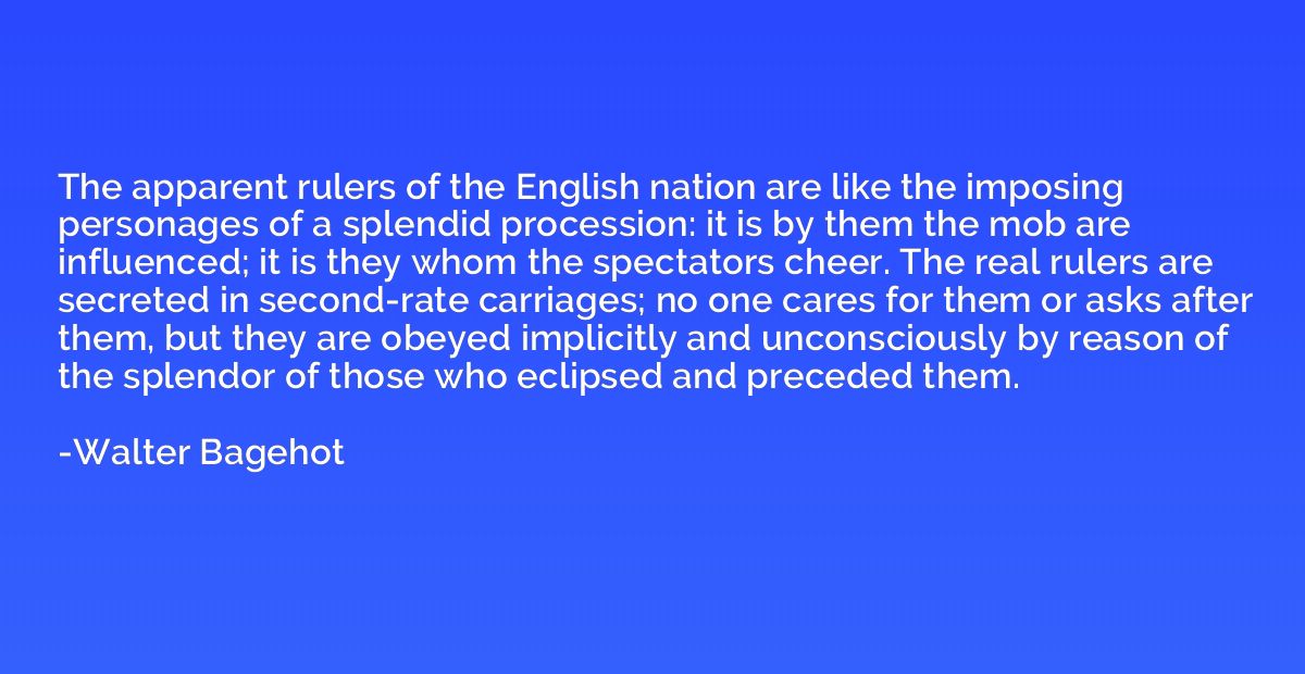 The apparent rulers of the English nation are like the impos