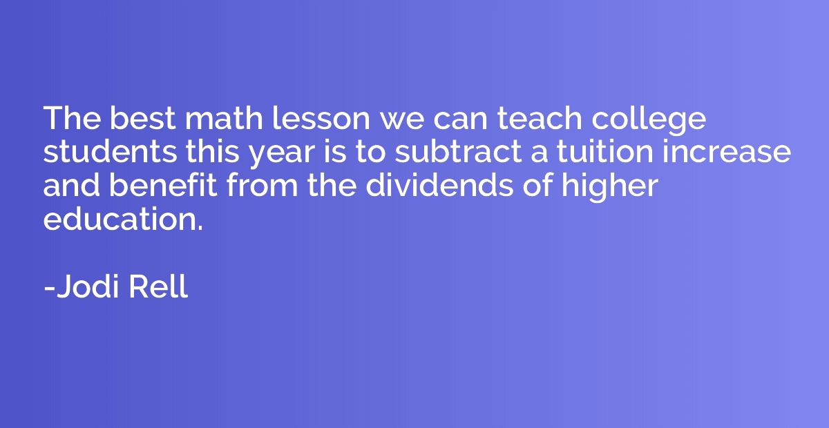 The best math lesson we can teach college students this year
