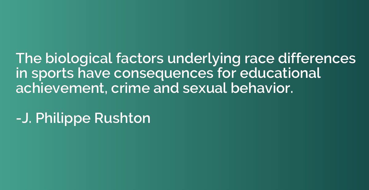 The biological factors underlying race differences in sports