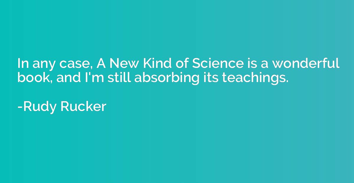 In any case, A New Kind of Science is a wonderful book, and 