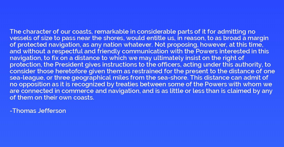 The character of our coasts, remarkable in considerable part