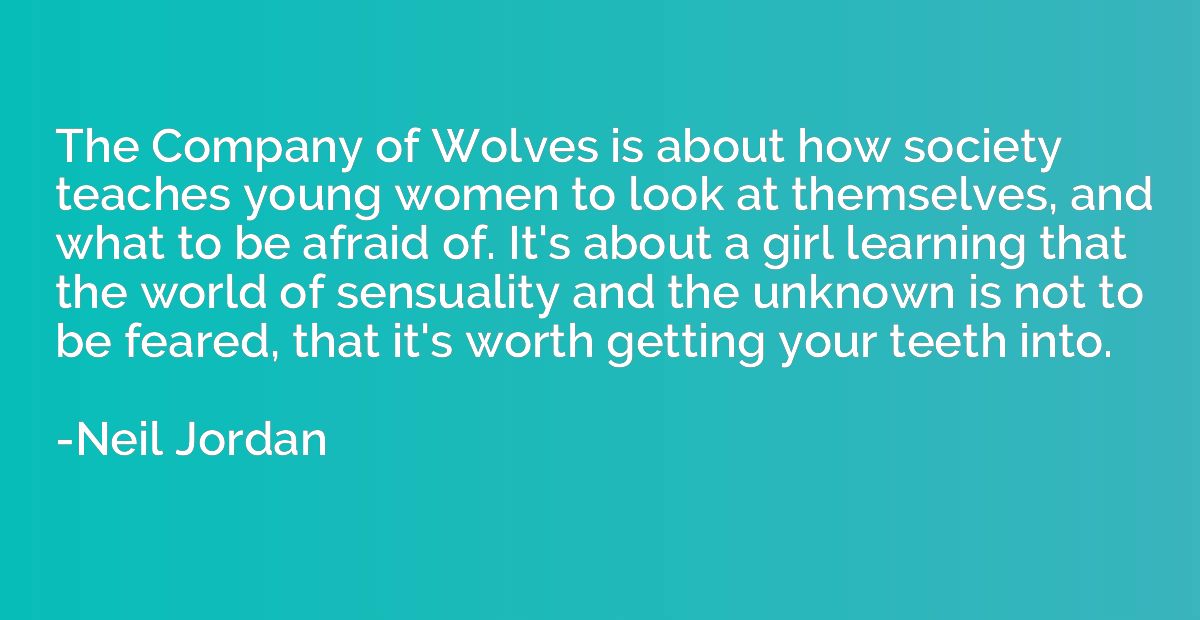 The Company of Wolves is about how society teaches young wom