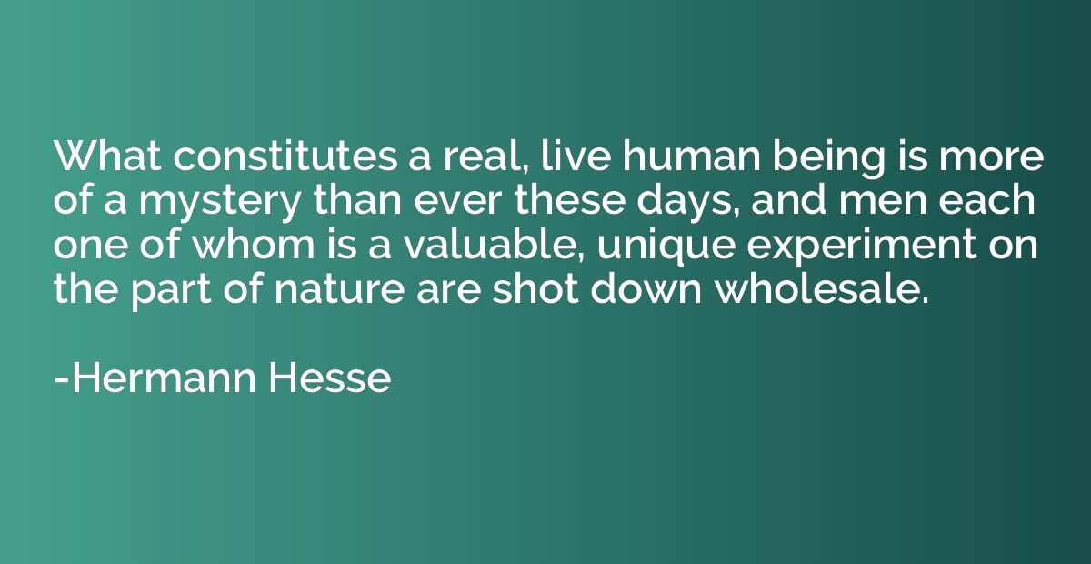 What constitutes a real, live human being is more of a myste