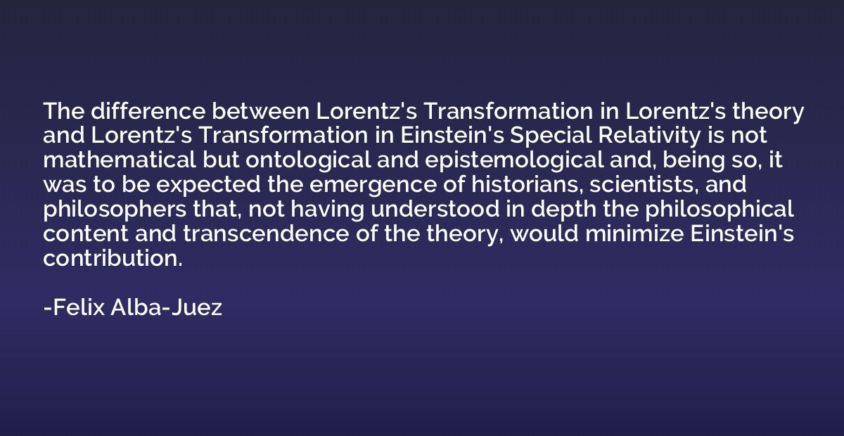 The difference between Lorentz's Transformation in Lorentz's