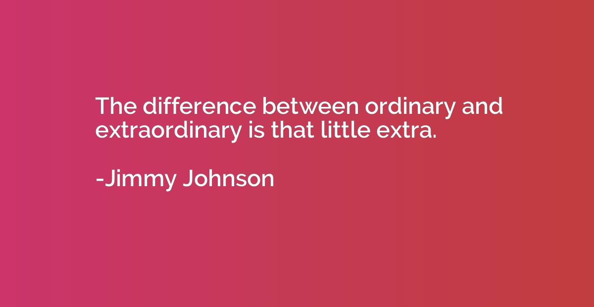 The difference between ordinary and extraordinary is that li