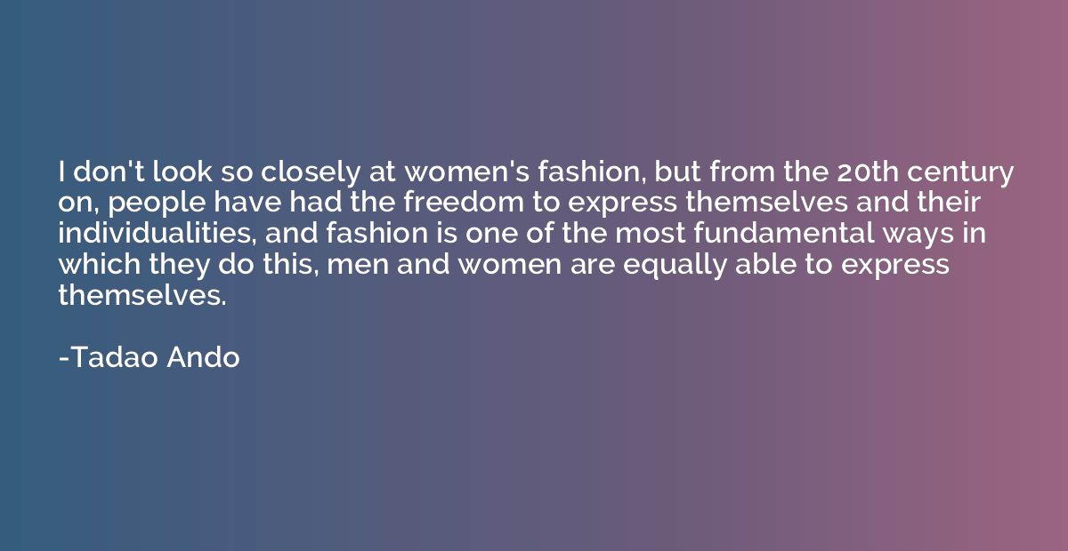 I don't look so closely at women's fashion, but from the 20t