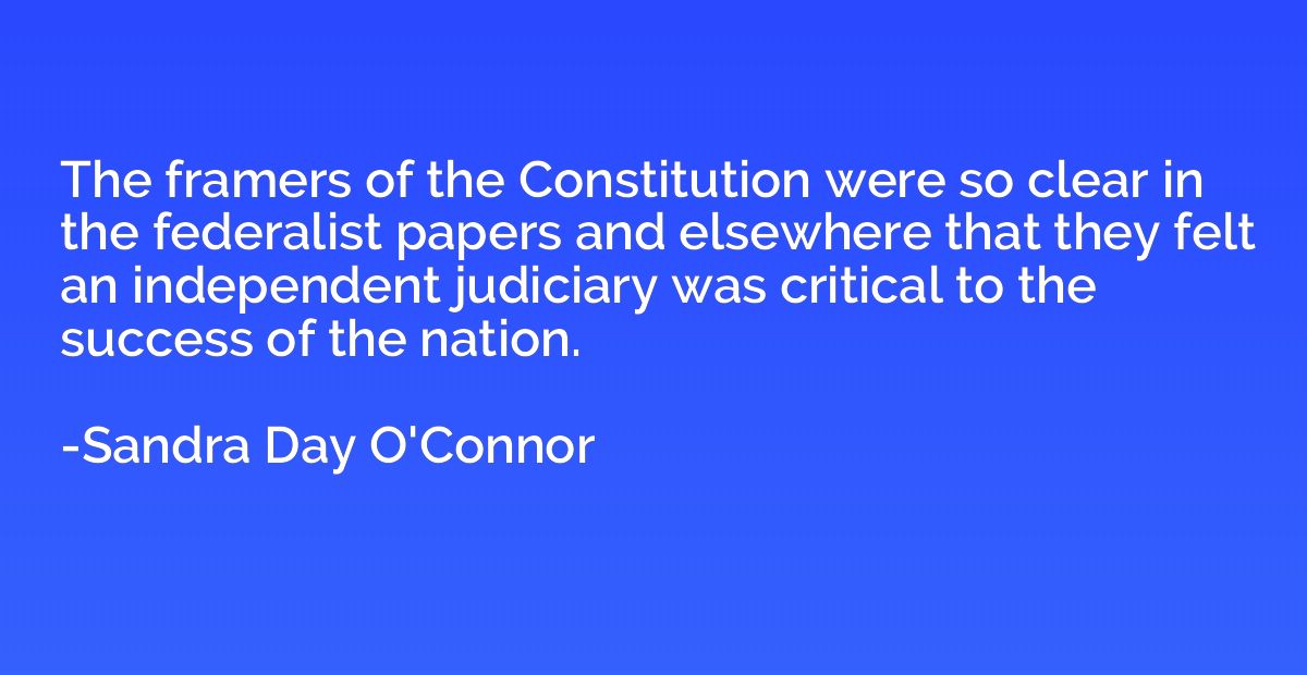 The framers of the Constitution were so clear in the federal