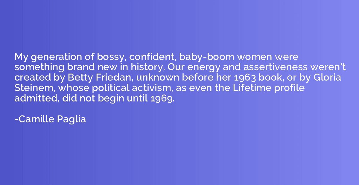 My generation of bossy, confident, baby-boom women were some
