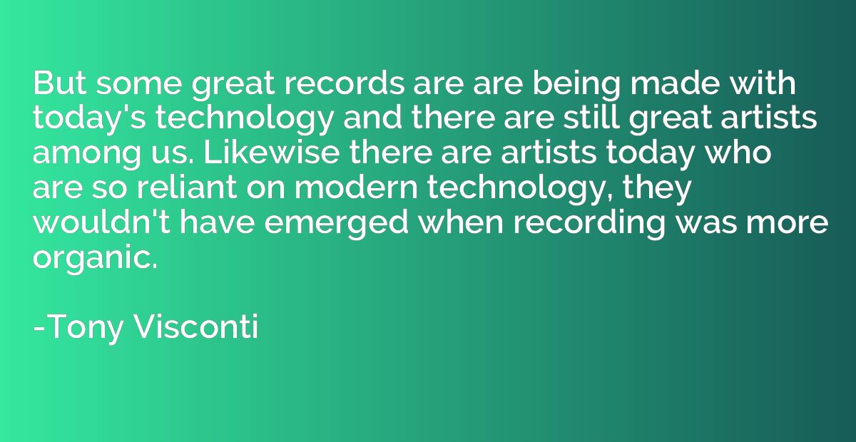 But some great records are are being made with today's techn