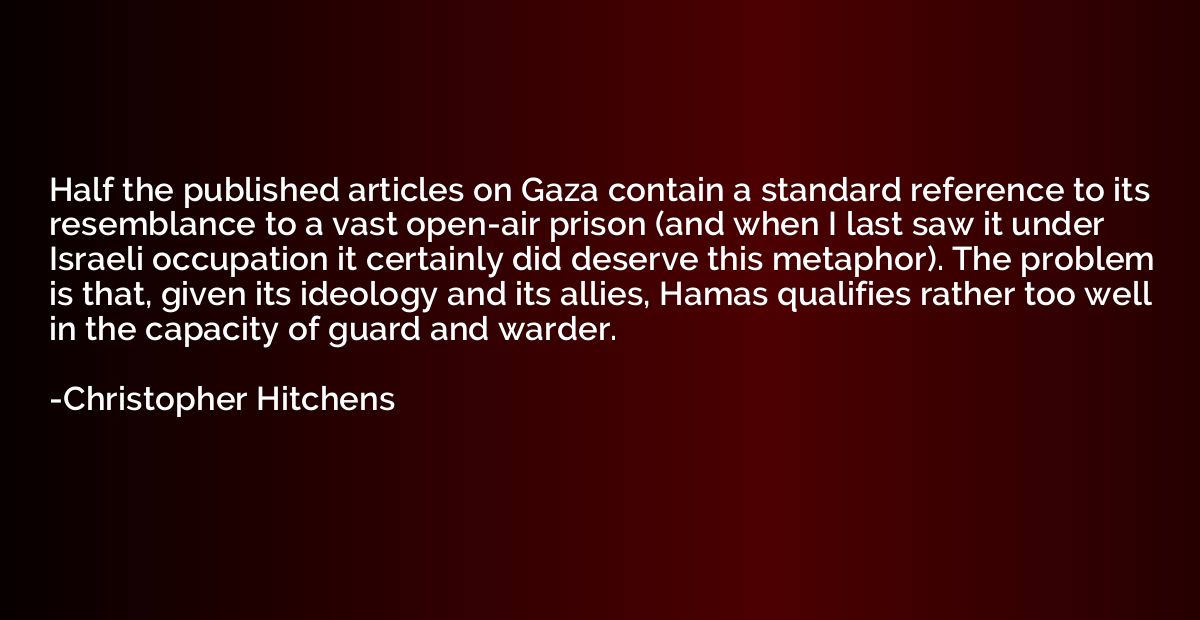 Half the published articles on Gaza contain a standard refer