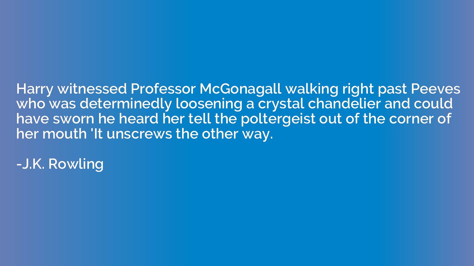 Harry witnessed Professor McGonagall walking right past Peev