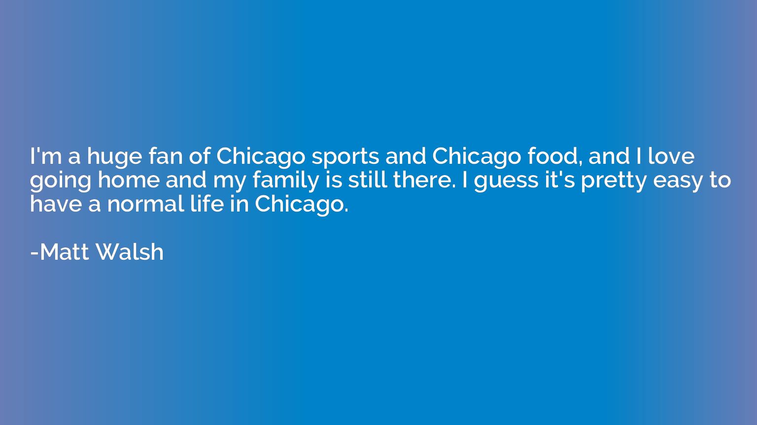 I'm a huge fan of Chicago sports and Chicago food, and I lov