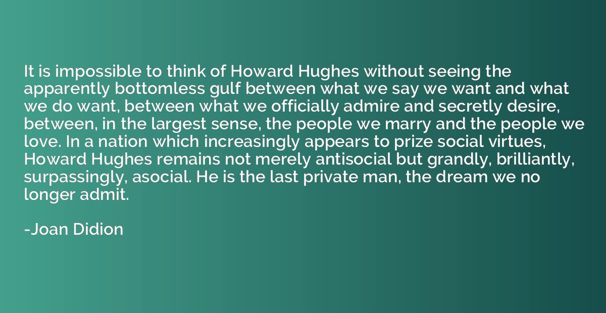 It is impossible to think of Howard Hughes without seeing th