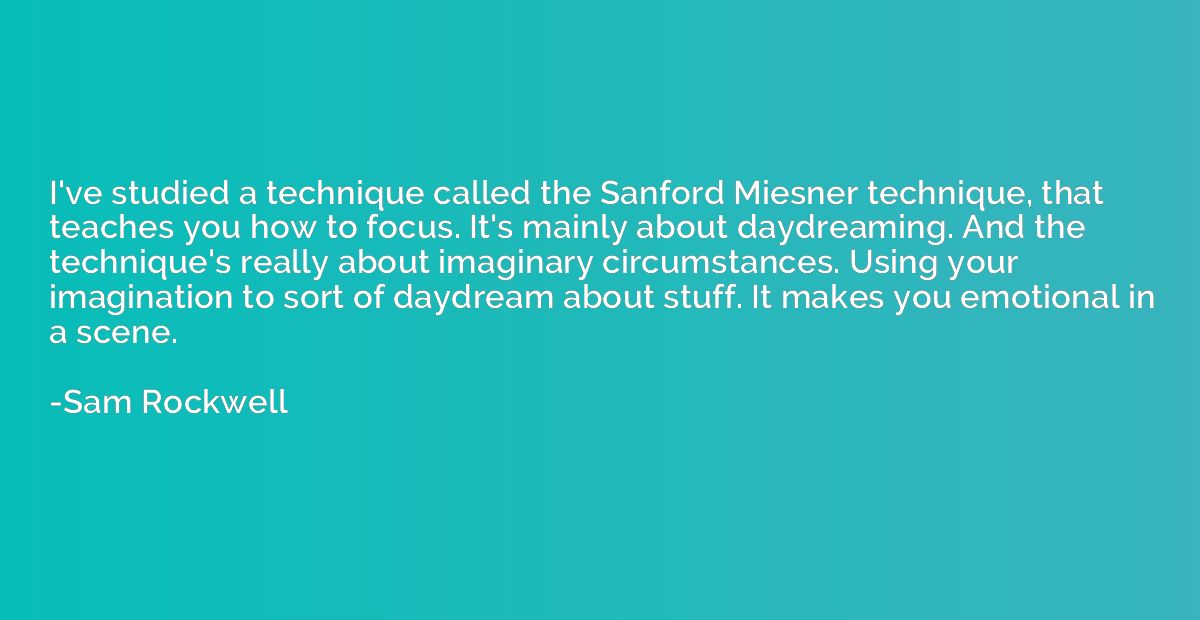 I've studied a technique called the Sanford Miesner techniqu