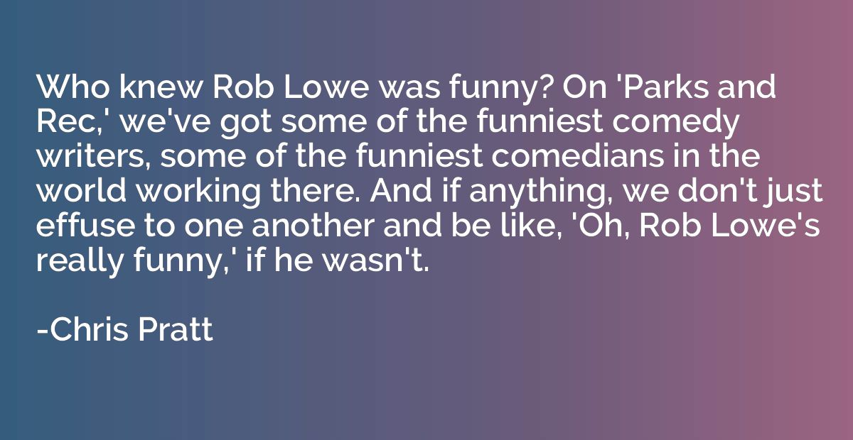 Who knew Rob Lowe was funny? On 'Parks and Rec,' we've got s