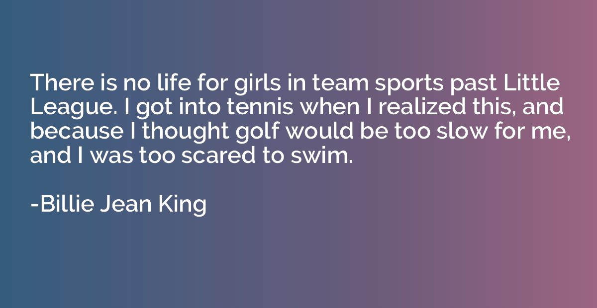 There is no life for girls in team sports past Little League
