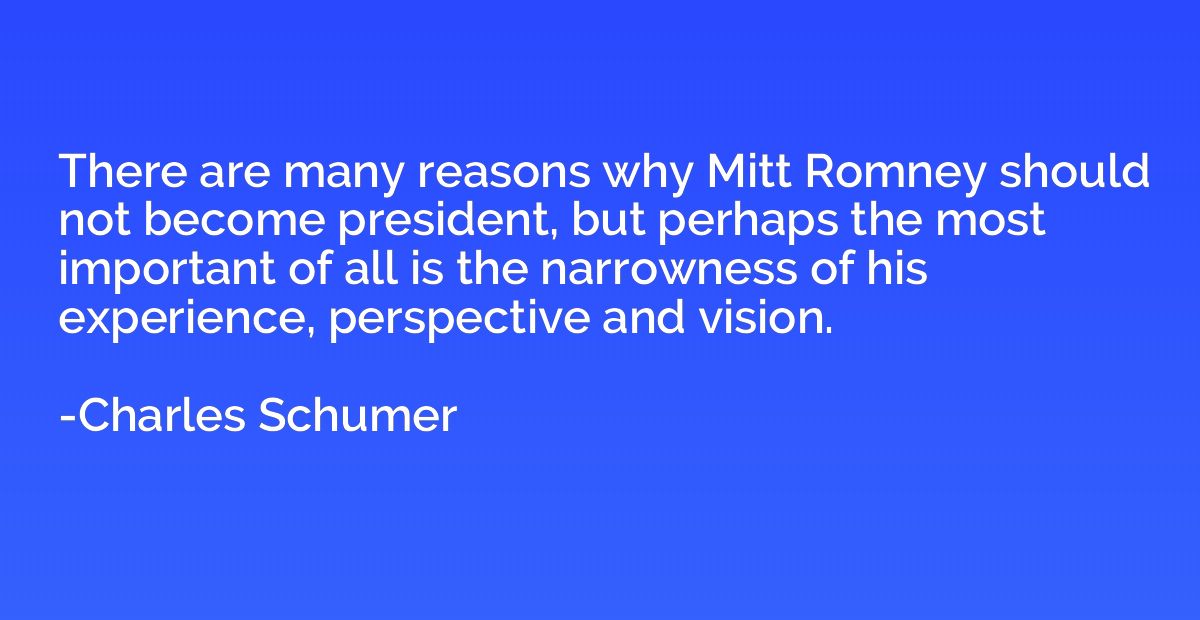 There are many reasons why Mitt Romney should not become pre