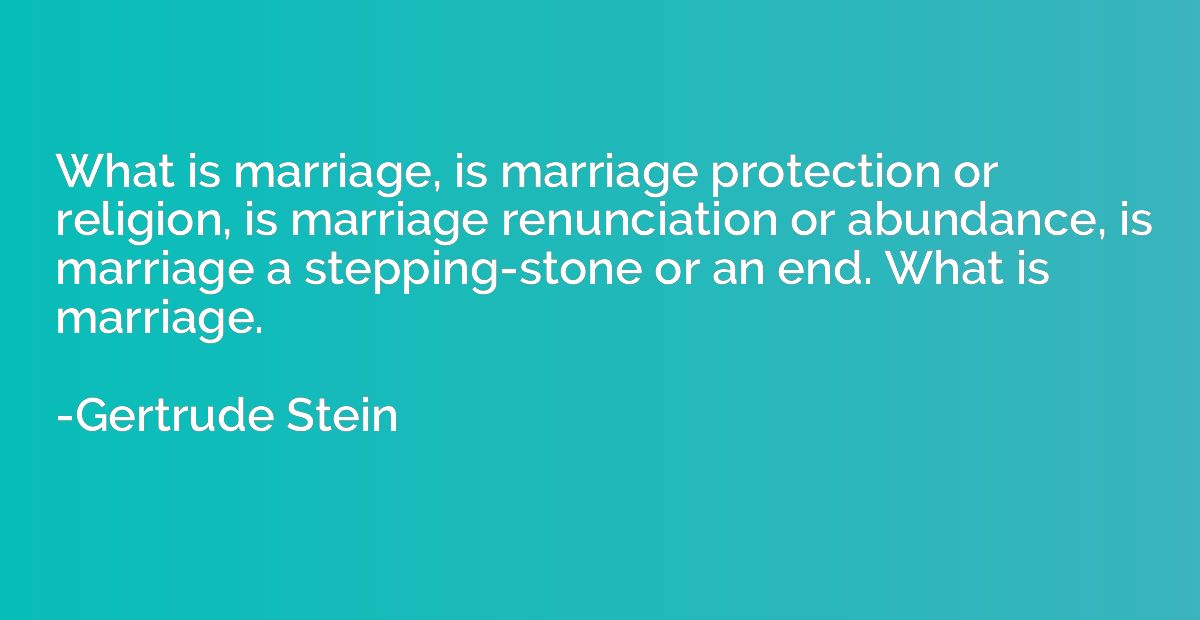 What is marriage, is marriage protection or religion, is mar