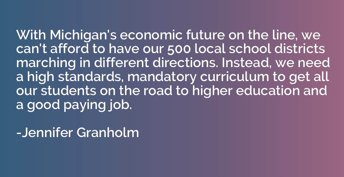 With Michigan's economic future on the line, we can't afford