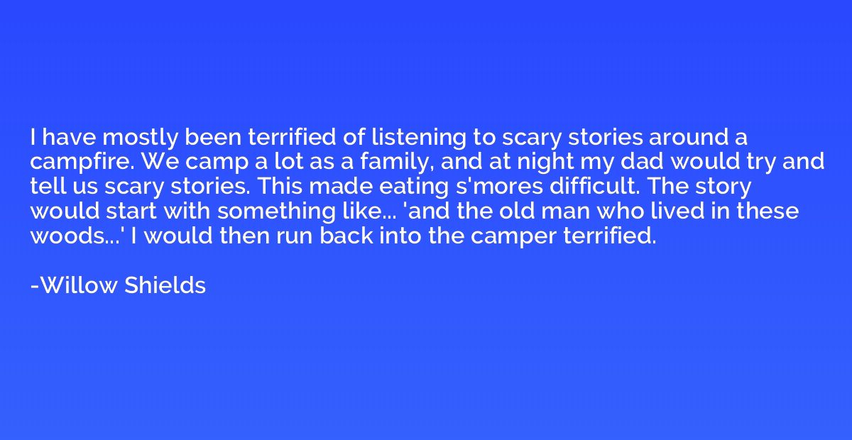 I have mostly been terrified of listening to scary stories a