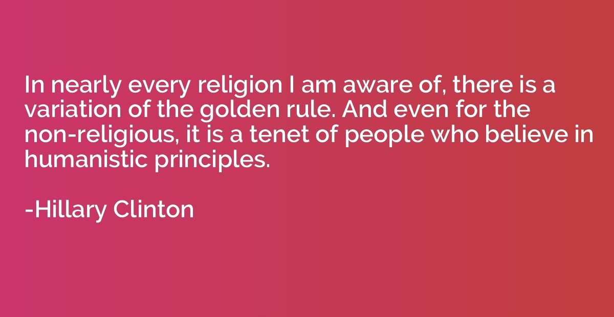 In nearly every religion I am aware of, there is a variation