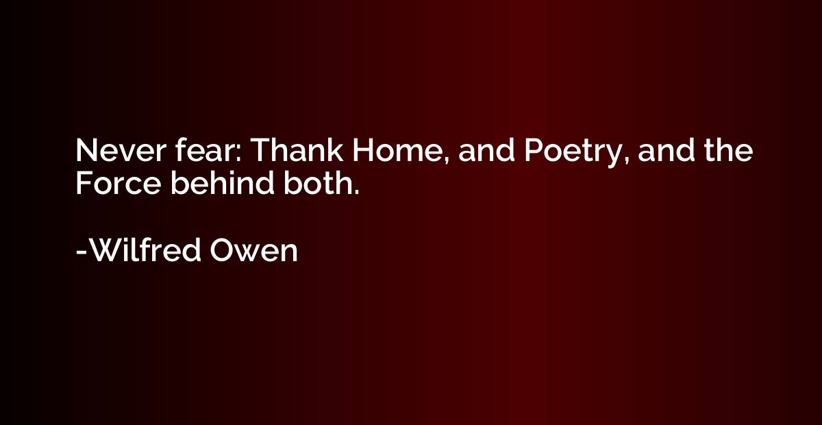 Never fear: Thank Home, and Poetry, and the Force behind bot