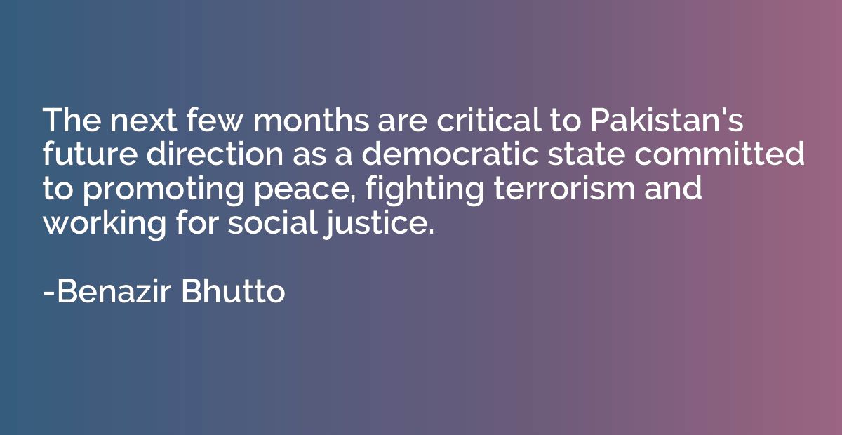 The next few months are critical to Pakistan's future direct
