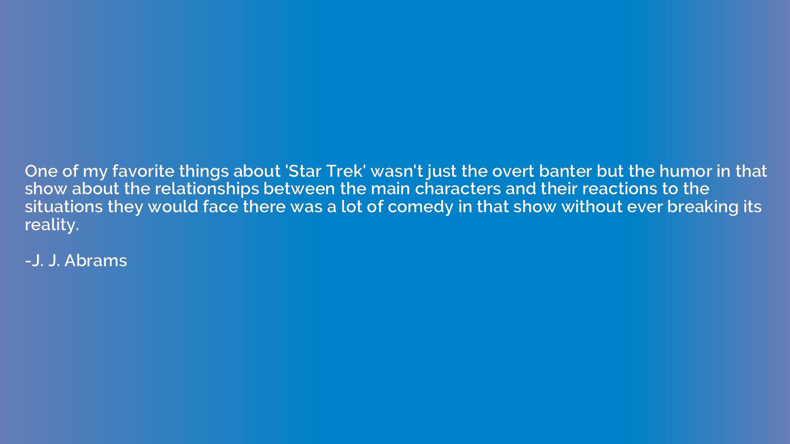 One of my favorite things about 'Star Trek' wasn't just the 