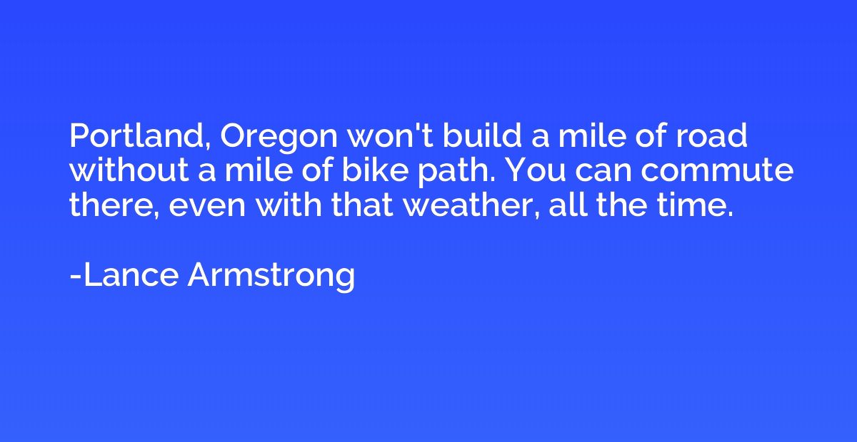 Portland, Oregon won't build a mile of road without a mile o