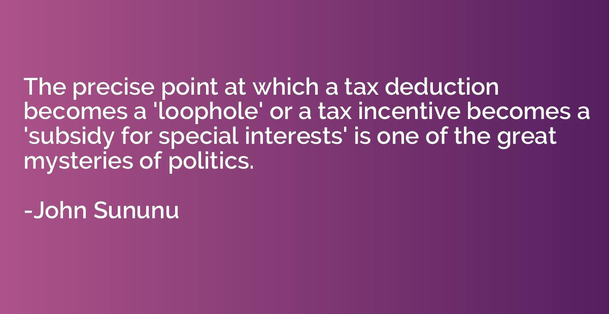 The precise point at which a tax deduction becomes a 'loopho