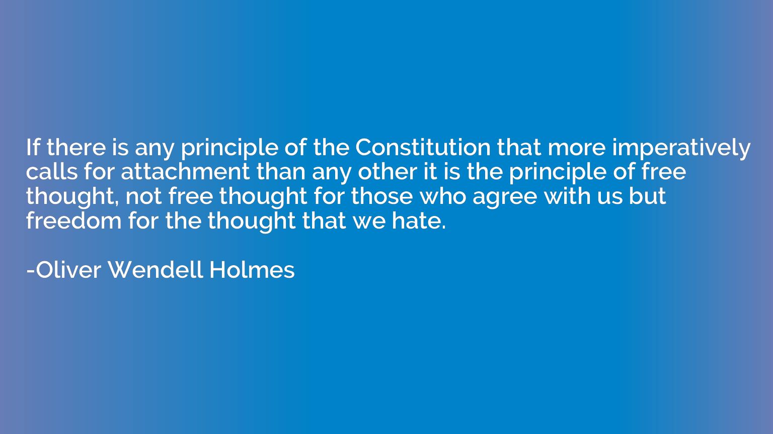 If there is any principle of the Constitution that more impe