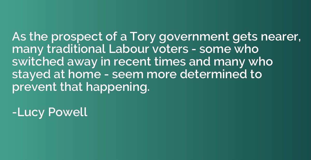As the prospect of a Tory government gets nearer, many tradi