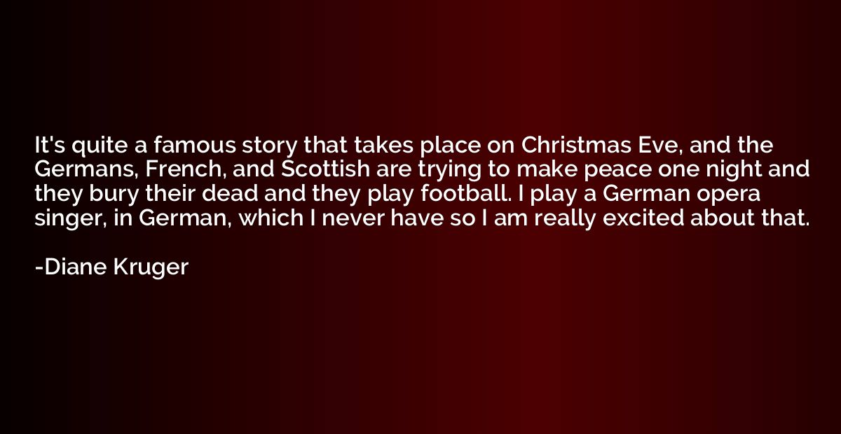 It's quite a famous story that takes place on Christmas Eve,