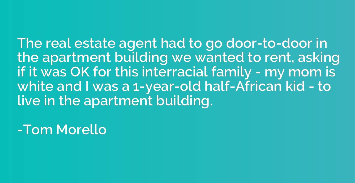 The real estate agent had to go door-to-door in the apartmen