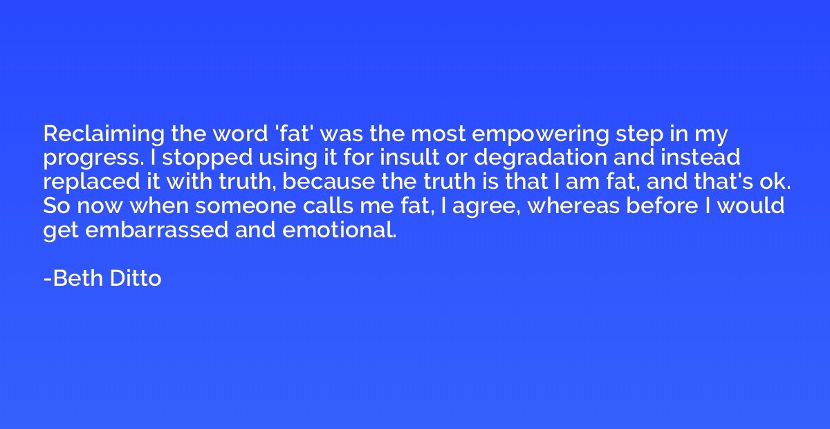 Reclaiming the word 'fat' was the most empowering step in my