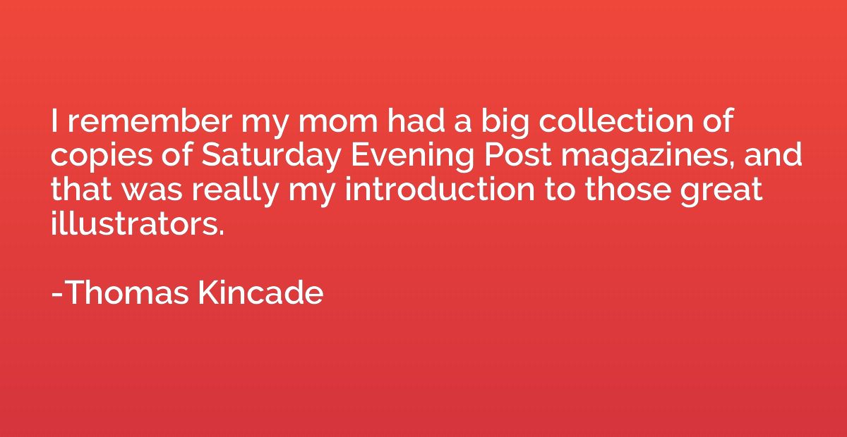 I remember my mom had a big collection of copies of Saturday