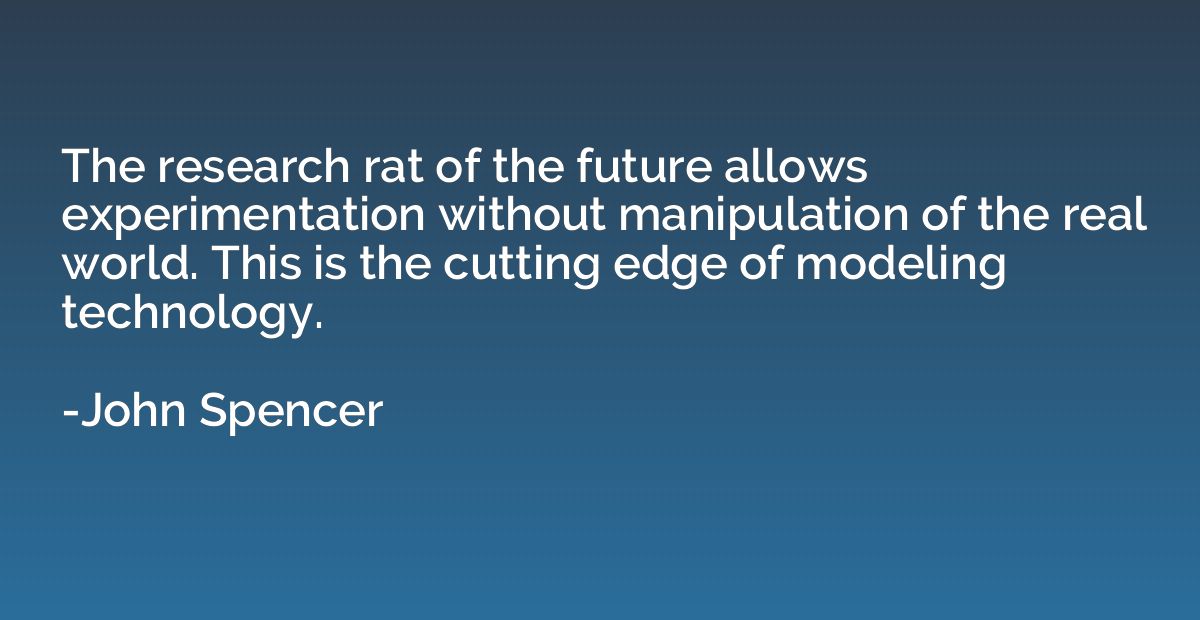 The research rat of the future allows experimentation withou