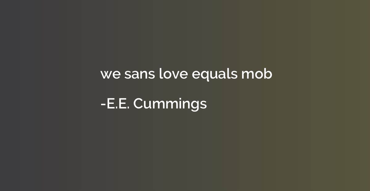 we sans love equals mob