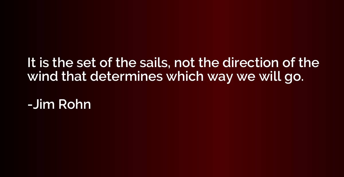 It is the set of the sails, not the direction of the wind th