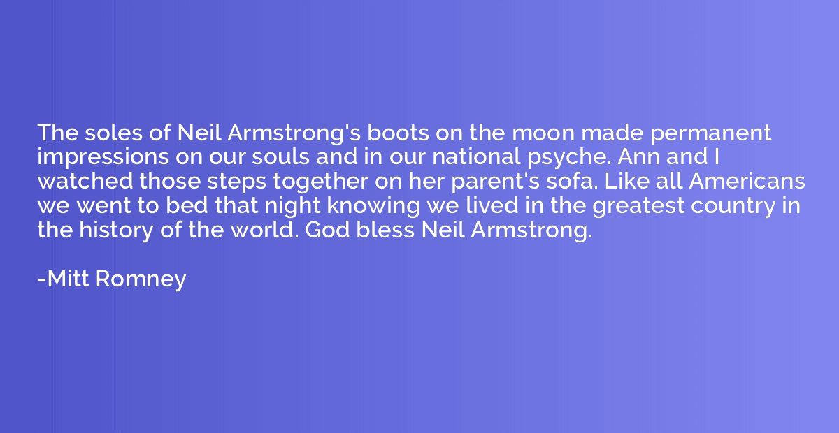 The soles of Neil Armstrong's boots on the moon made permane