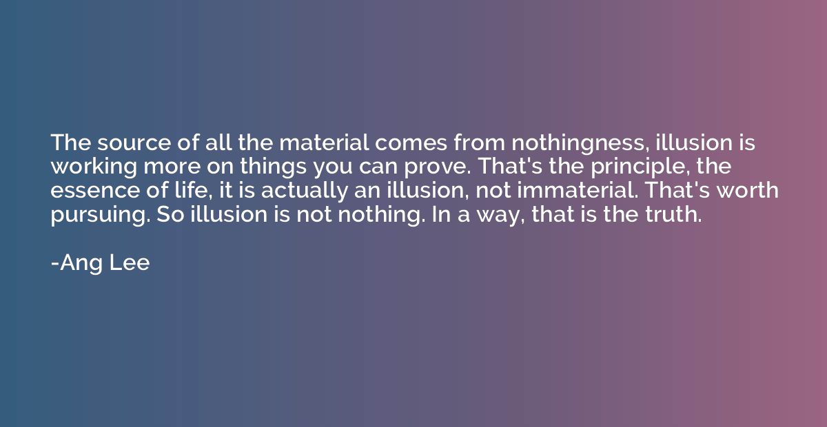 The source of all the material comes from nothingness, illus
