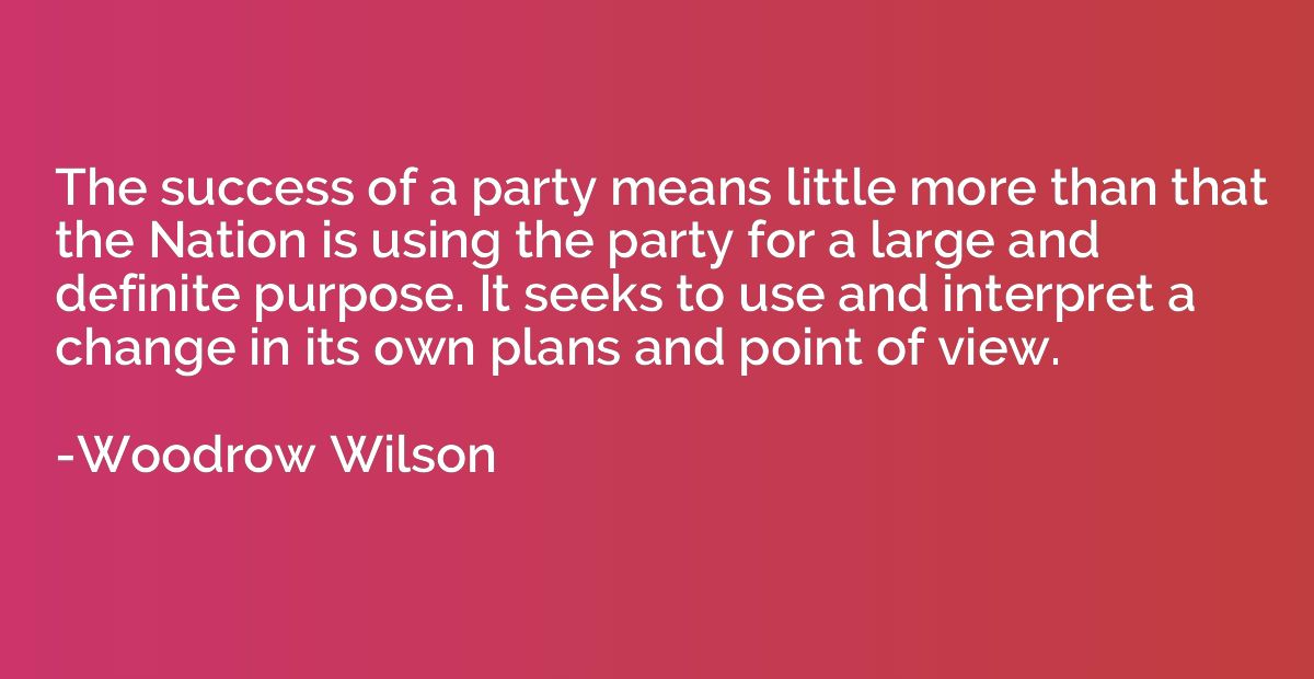 The success of a party means little more than that the Natio