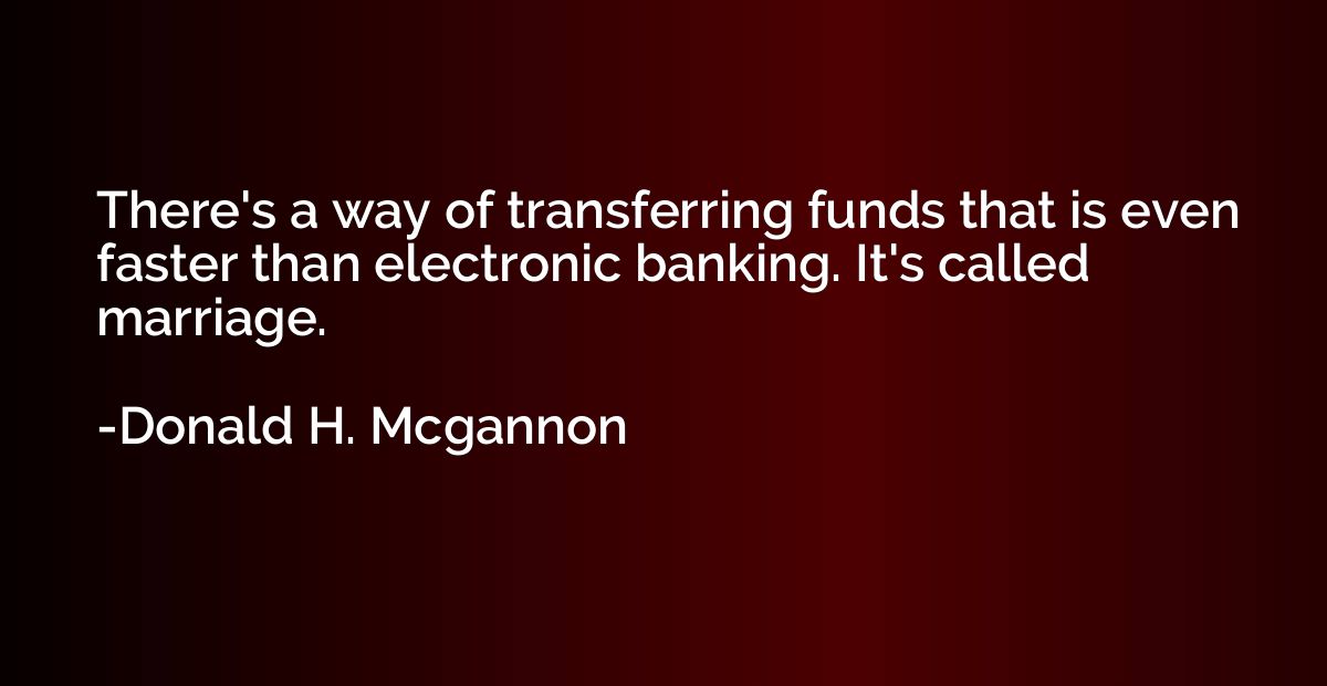 There's a way of transferring funds that is even faster than