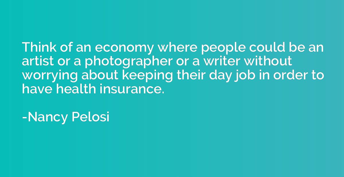 Think of an economy where people could be an artist or a pho