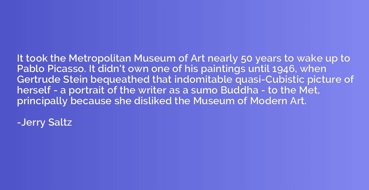It took the Metropolitan Museum of Art nearly 50 years to wa