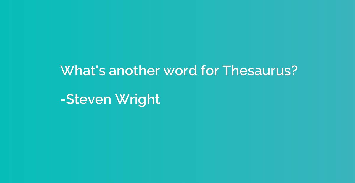 What's another word for Thesaurus?