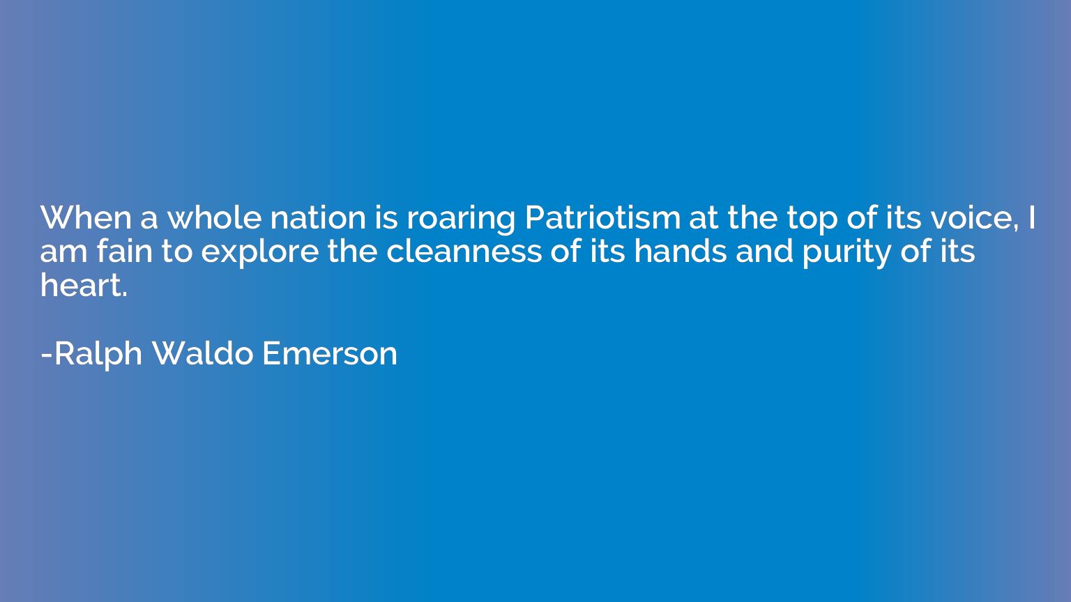 When a whole nation is roaring Patriotism at the top of its 